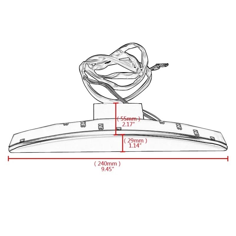 Clignotant feu arrière de freinage circulation LED pour moto