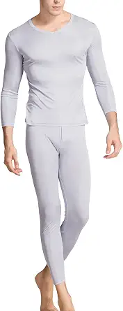 GrenaSilk Men's Silk Long Johns - Mulberry Silk Thermal Underwear Set