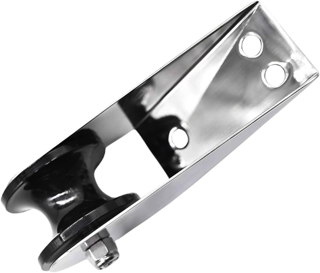 MARINE CITY Anchor Roller Holder, 304 Grade Stainless Steel Boat Bow, Replacement Bow Roller 6-1/2 Inches, for Marines, Boats, Yachts, Kayaks (Pack of 1)