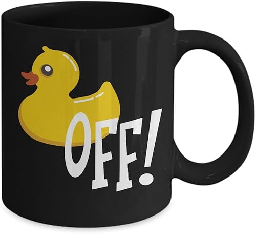 Miniatura 4 de Taza de pato de goma  Duck Off de 15 onzas  Tazas divertidas inapropiadas  Regalos divertidos  Taza de café de cerámica blanca de 11 oz con frases
