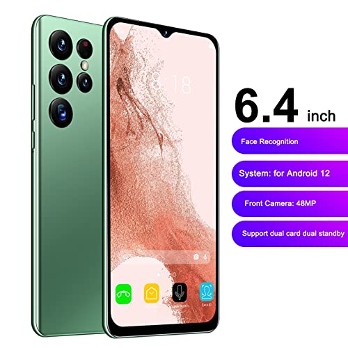 2G 3G Smartphone 6.4 Inch Face Unlocked Cell Phone with Handwriting Touch Pen, WIFI, BT, FM, GPS, Type C Dual Cards Dual Standby Expansion of 16GB 6800mAh 48MP/72MP Camera f/2.0/1.8 Aperture(Green)