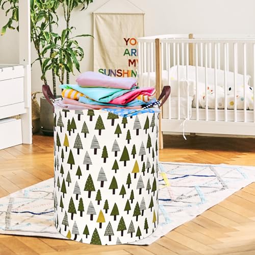 Image of MAIZMZ Girls Storage Basket Laundry Hamper Gifts Organizer Bins Toy Box Laundry Basket Large Canvas Collapsible Chest for Home /Dorm /Kitchen /Pet /Office /Closet /Shelf /