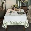   Rustic-Tablecloth-Classic-Plant-Leaf-Printed-Linen-Fabric-Table-Cover-Farmhouse-Decoration-55x120-Inches-RectangleOblong-IvoryOliveGreen-for-Kitchen-Dining