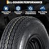 GarveeTech 2-Pack Trailer Tire On Rim 4.80-8 480-8 4.80x8 Trailer Tires and 5 Lug on 4.5 in PCD 8 in Wheels 6PR Black