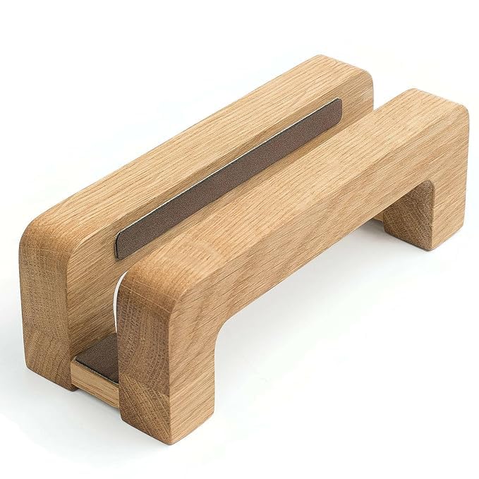 Image of Wooden Laptop Stand and Phone Dock | Compact Table Organizer | Handmade Holder | Laptop Desk | Computer Stand | Wooden Vertical Stand for Laptop & Phone | Workstation Organizer