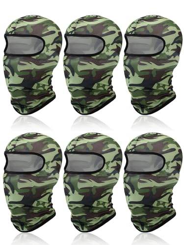 Image of SATINIOR 6 Pcs Ski Mask Cover Balaclava Full Face Mask Summer Face Cover UV Windproof Balaclava for Men Women Outdoor Sports