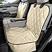 4Knines Dog Seat Cover Without Hammock for Fold Down Rear Bench SEAT 60/40 Split and Middle seat Belt Capable - Tan Regular - Fits Most Cars, SUVs, and Small Trucks - USA Based Company