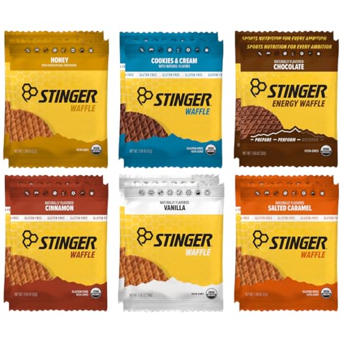 Honey Stinnger Organic Waffle 6 Flavor Variety Pack, Energy Stroo...