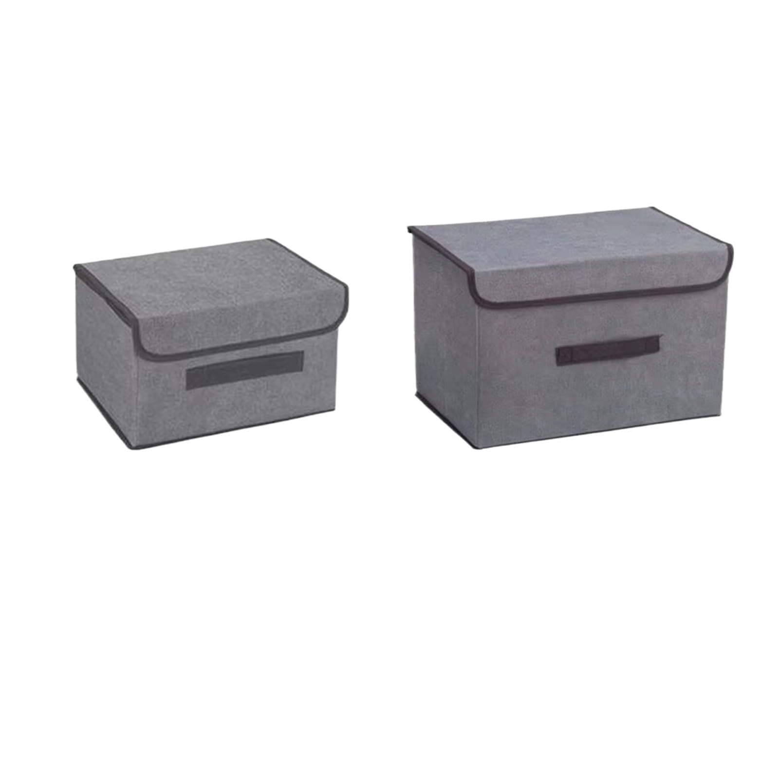 ZHSOAO 2pcs Non-woven Clothing Storage Box S M Size Organization Sundries Organizer Underwear Multi-function Foldable for Clothing Bedding Blankets(Color 1)
