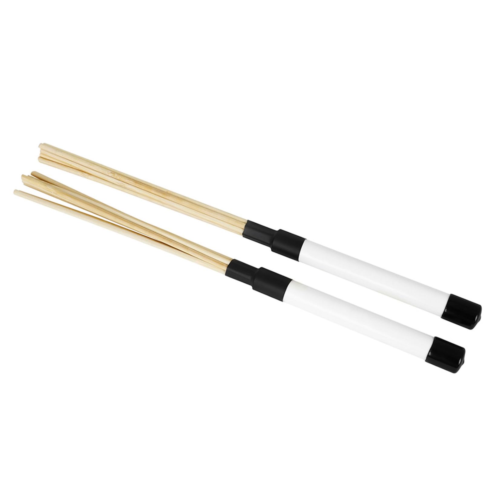 Spazzole per Percussioni 1 Paio Drum Brush Manico in Legno | Bianco, Accessorio per Strumenti Musicali, Adatte a Principianti e Batteristi Professionisti