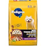 Pedigree with Tender Bites for Small Dogs Adult Dry Dog Food, Chicken and Steak Flavor, 14 lb. Bag
