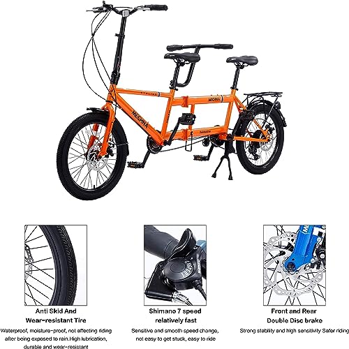 SASOKI Bicicletta tandem, bicicletta pieghevole