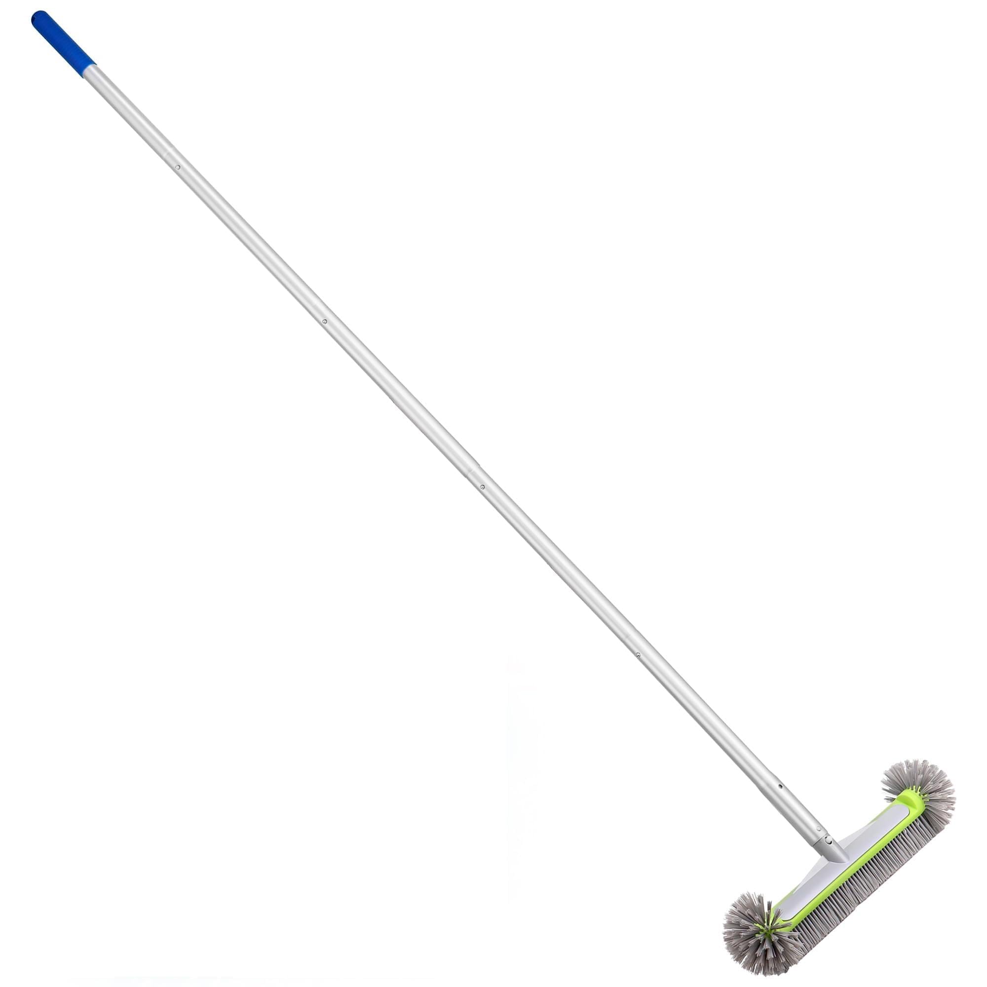 Pool Brush, Aluminium Pool Brush With Long Handle, Pool Cleaning Brush For Clean Walls Tiles Steps Floors Tubs
