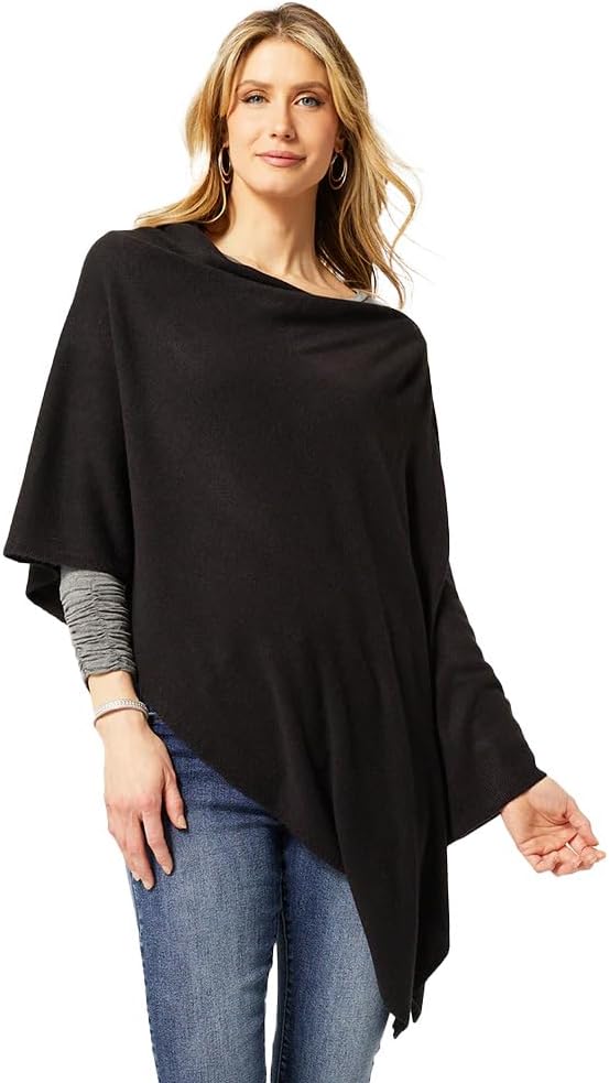 Coco + Carmen Women’s Versatile Lightweight Poncho Shawl Wrap | Wear Multiple Ways | 15 Colors | Fashionable Clothing Accessory | OSFM