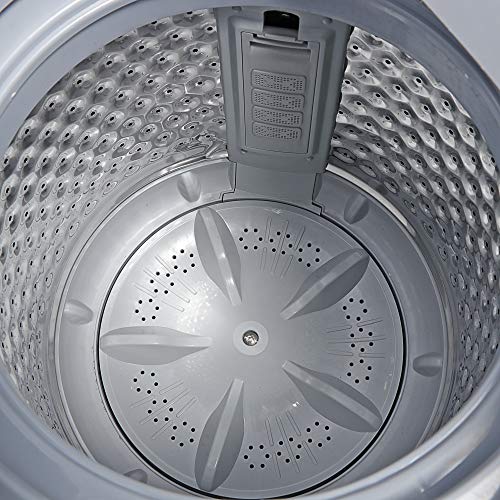 ZENY Portable Full-Automatic Washing Machine Compact Laundry Washer Spinner Machine with Drain Pipe 10 Programs 8 Water Levels 8lbs Capacity for Apartment