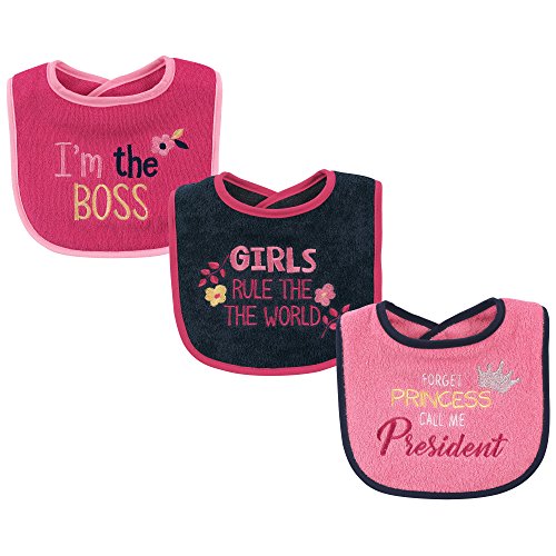 Image of Luvable Friends Unisex Baby Cotton Terry Drooler Bibs with Fiber Filling