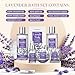 Valentine's Day Gift for Women, Spa Gift Basket for Women, 8pcs Lavender Spa Kit Set with Body Wash, Bubble Bath, Scrub, Bath & Beauty Skin Care Gift Sets, Christmas Gifts Set for Women, Her, Mom