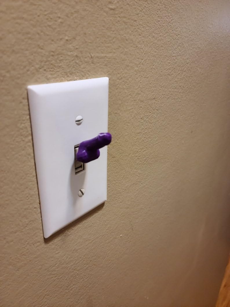 Set of 6 Novelty Light Switch caps/Gag Gift (Glow in The Dark)