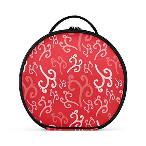 linqin Bolsa de maquillaje portátil para mujer, organizador de viaje con separadores ajustables, tallos, tradicionales, caja de maquillaje para artículos de tocador, cosméticos, brochas y joyas,