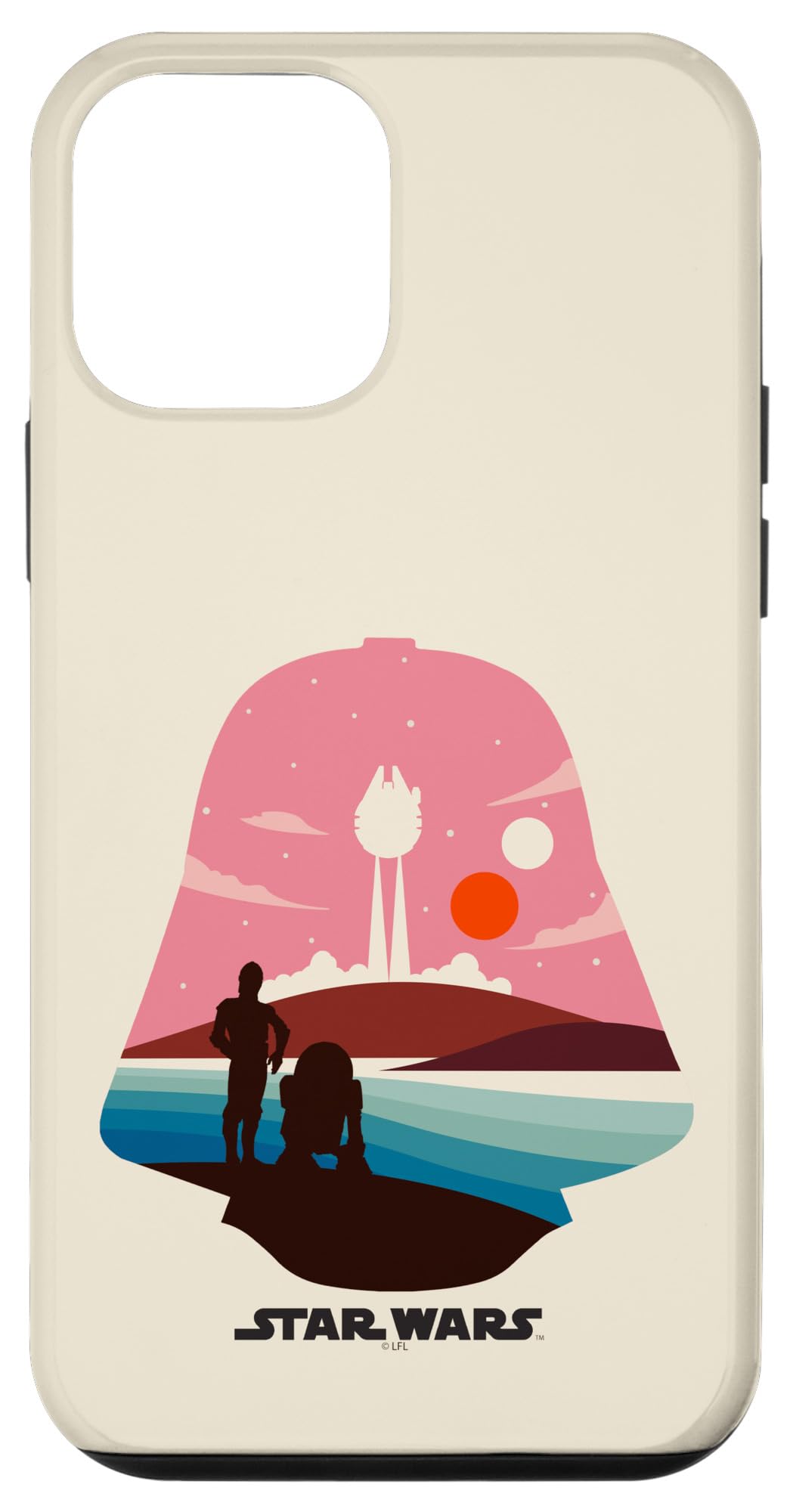 Star Wars Darth Vader Minimal Droid Silhouette スマホケース iPhone 12 mini 用