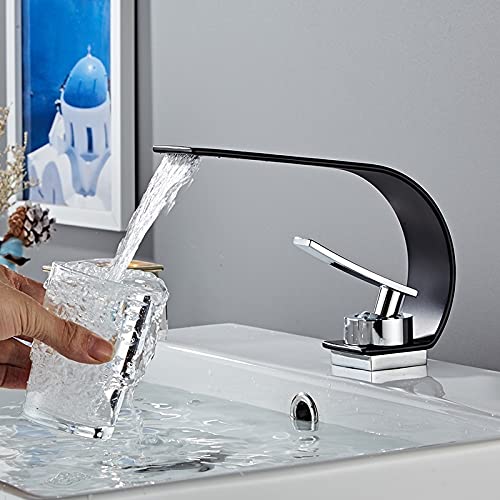 Robinet de lavabo de salle de bain anti-calcaire mitigeur blanc JCAKES - 2