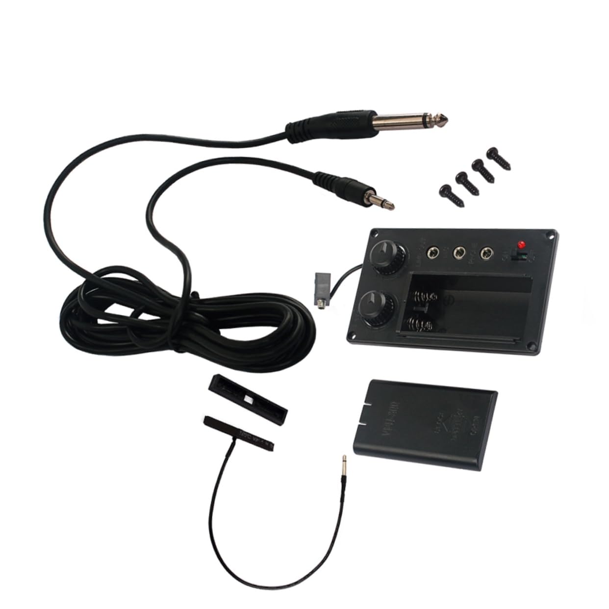 ibasenice 3sets Mute Preamp Pickup Eq Per Violino Elettrico Accessorio Piezoelettrico Con Cavo Di Uscita Per Del Suono e Suppressore Di Rumore Facile Da Trasportare Per Performance Live