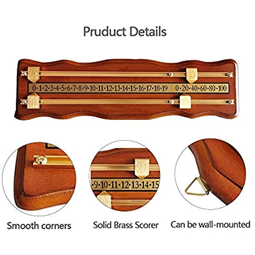 Tablero de Marcador para Billar y Snooker, Tablero de Puntuación con Contadores de Latón Sólido, Ideal para Amantes del Billar y Juego de Snooker miniatura 3