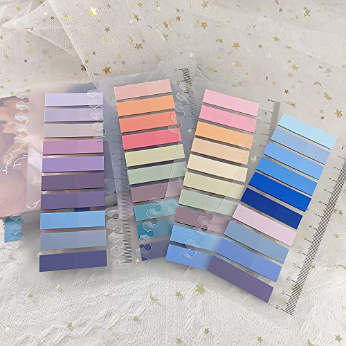 Image of Sticky Tabs Sticky Index Tabs for Annotating Books Page Markers Transparent Sticky Notes Colorful Morandi Sticky Book Tabs (4 Packs | 800 Pcs)