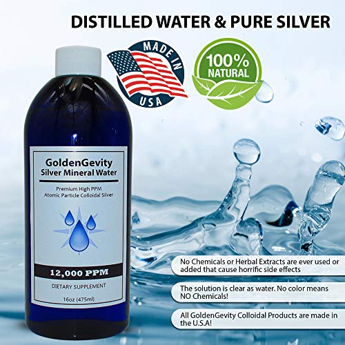 12000 Ppm Colloidal Silver - High Ppm Trace Mineral Immune Support Supplement (16 Oz. (475 Ml)) #TOP4