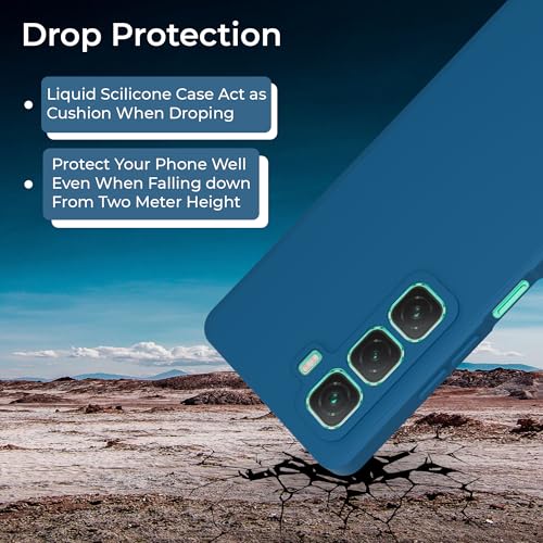 Image of A rtistque Back Cover Case for Infinix Hot 60 5G with Camera Protection | Shockproof TPU|Stylish Protective Design|Slim Fit|Ultra Matte| Back Cover - Blue