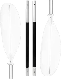 XUWEWI Pala De Kayak Remo Flotante Ajustable de 4 Piezas for Kayak, de Dos vías y aleación de Aluminio, for Canoa y Kayak. Remos