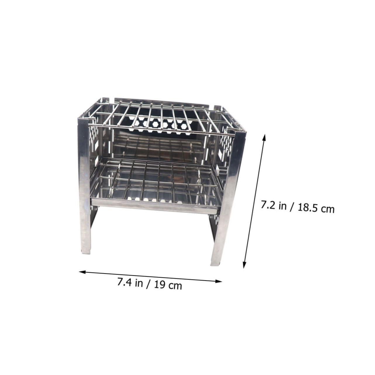 VICASKY Stainless Steel Bbq Grill Foldable Charcoal Grill for Outdoor Camping Compact Bbq Set Adjustable Grate Stove for Friends