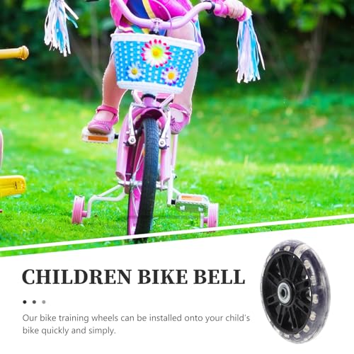 Set de ruedas de entrenamiento para bicicleta GALPADA con ruedas reemplazables y campana, negras, tamaño 1 pulgada miniatura 3