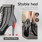 YCALCP Damskie Buty do Tańca Latynoamerykańskiego Sznurowane Buty do Tańca Peep Toe Buty do Tańca Towarzyskiego Salsa Tango Practice and Performence Dance Shoes, 37 EU