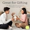 Itzy Ritzy Snuggles Plush Toy Soft Stuffed Animal for Babies, Kids & Adults Sensory Ribbons & Textured Fabrics for Tactile Play Cozy & Cuddly Companion for Newborns & Up (Bear)