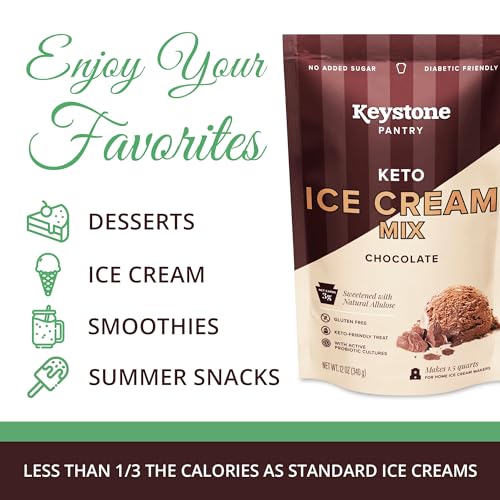 Keystone Pantry Keto Ice Cream Mix – Chocolate – 3G Net Carbs & 40 Calories Per Serving- Makes 3 Quarts – No Added Sugar – Gluten Free – Low Carb – Keto & Diabetic Friendly thumb #4