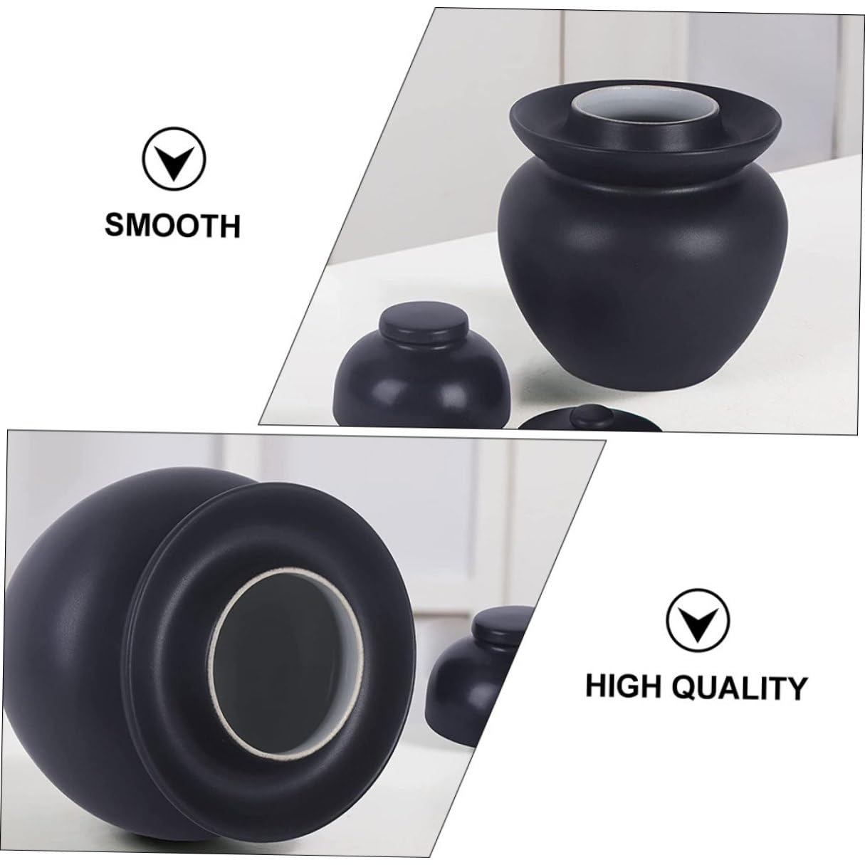 Vaso di Fermentazione in Materiale Tradizionale con Coperchio per Pickles e Conservazione Alimentare, Design Orientale Raffinato