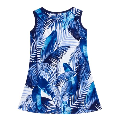 Image of Hopscotch Girls Tropical Print Casual Knee Length Dress