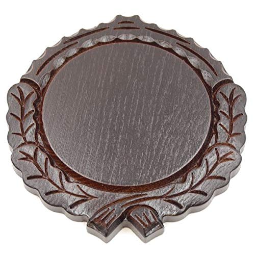 GTK - Geweihe & Trophäen KRUMHOLZ Keilerschild geschnitzt dunkel AF 14 cm Keilerbrett Gewaffbrett Trophäenschild