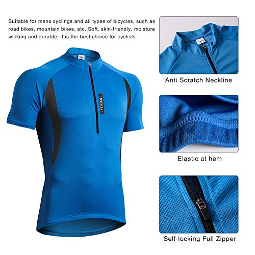 MEETWEE Herren Radtrikot Fahrradtrikot Kurzarm, Fahrradbekleidung Fahrrad Trikot T Shirt für Männer, Atmungsaktive Cycling Jersey Schnell Trocknen Radsport Bekleidung