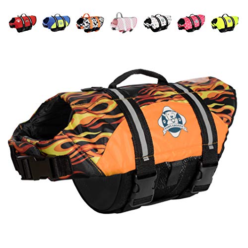 Fido Pet Products Paws Aboard Doggy Life Jacket, Large, Racing Flames #TOP2