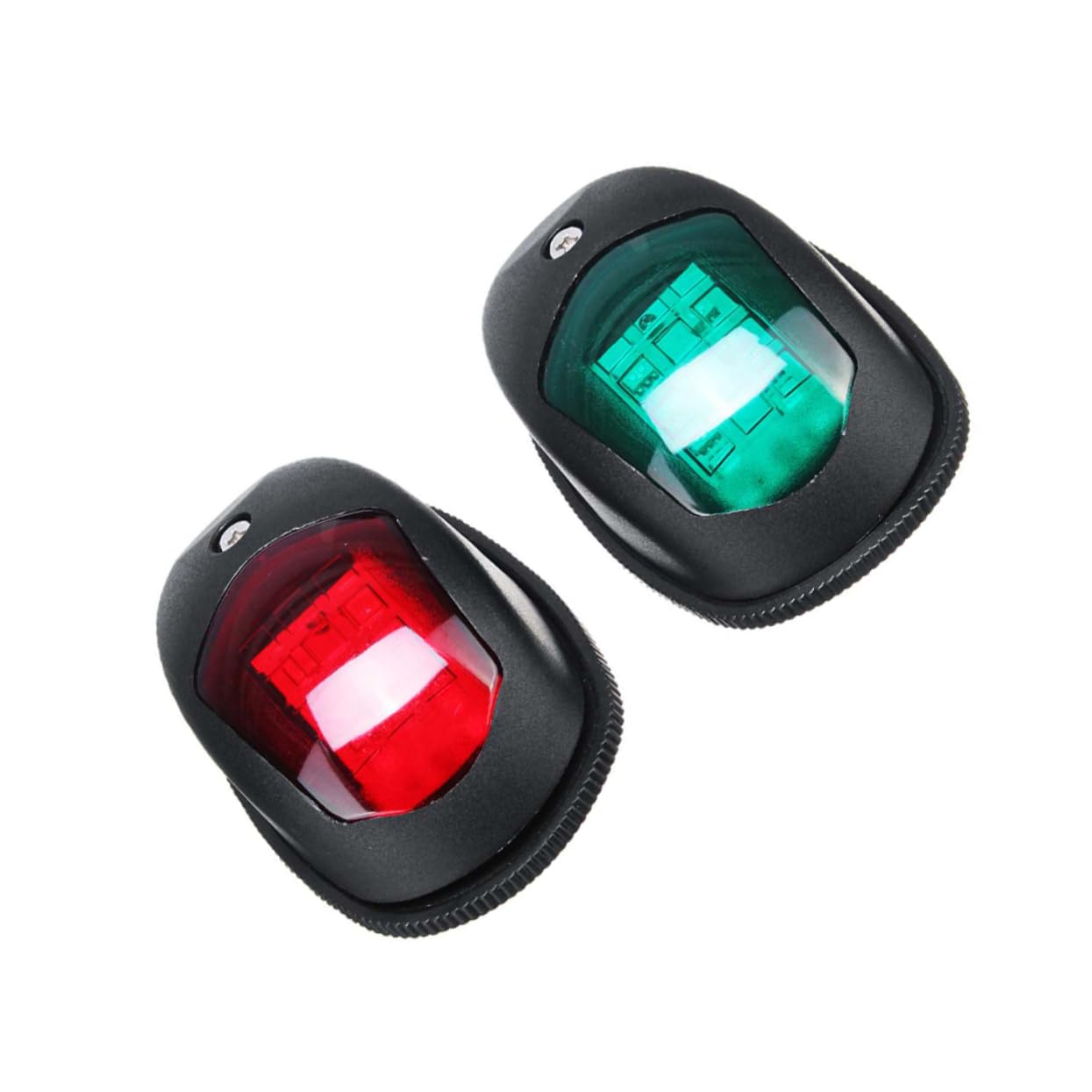TOYANDONA 2pezzi Led Per Barche Marina Per Prua Poppa e Marcia Adatta Pontoni Yacht e Imbarcazioni Diporto Design Ottico Rosso e Verde Tenuta Anti-vapore