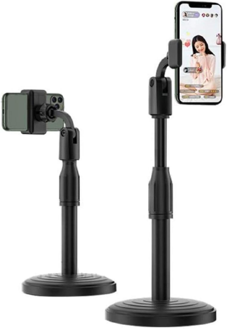 DigiX Adjustable Mobile Phone Holder and Desktop Mobile Phone Holder Stand 360 Degree Rotation for, Bed, Table, Office,Desk, Video Recording, Home & Online Classes. (Black)