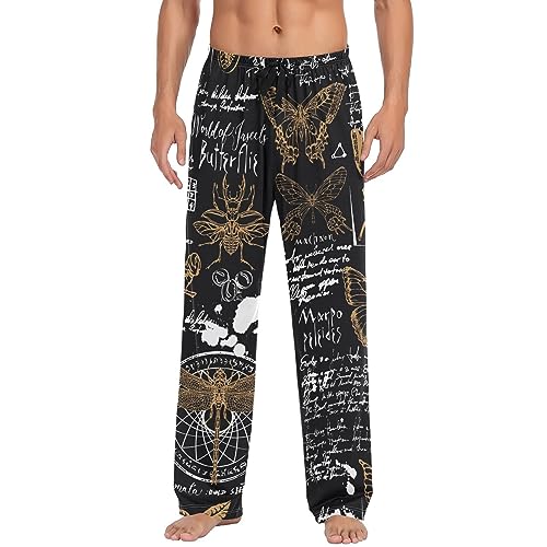 Pantalon de pyjama pour homme ample léger respirant avec poches latérales style rétro