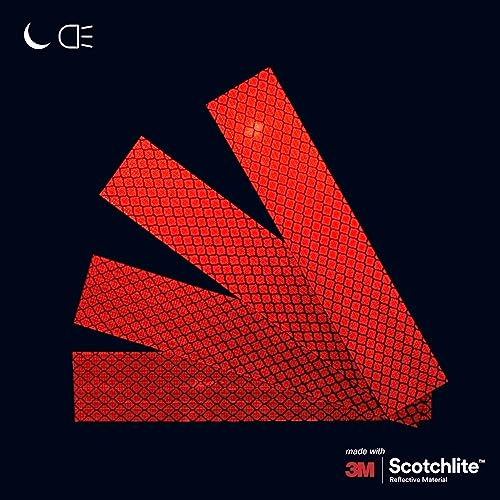 Salzmann Diamond Grade Reflektierende Aufkleber | Wasserfeste Outdoor-Sticker für Autos und Motorräder | Hergestellt mit 3M Scotchlite | Set mit 4 Stück