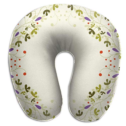 tyui7 Almohada en Forma de U de Spring Vine Almohada de Cuello de Espuma de Memoria para Viajes y Alivio del Dolor de Cuello Almohadas cervicales cómodas