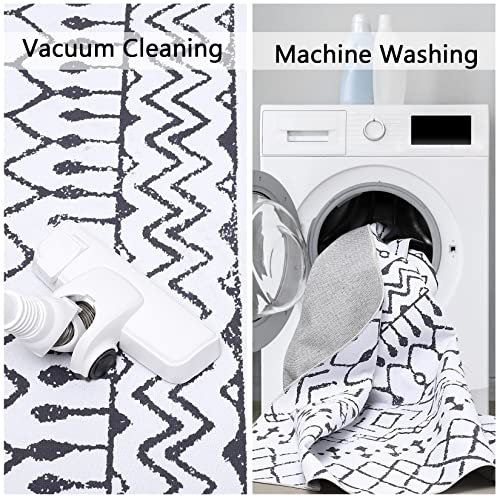 Rugsreal Machine Washable Runner Rug Mat Boho Non-Shed Area Rug Runner Mat Farmhouse Stain Resistant Runner For Entryway Hallway Laundry, 2' X 6' #TOP3