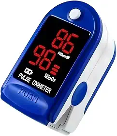Oxímetro De Pulso Para Dedo Medidor De Saturação De Oxigênio E Bpm No Sangue Spo2 Aparelho Digital Com Led Premium