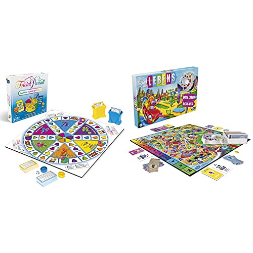 Hasbro E1921100 Trivial Pursuit Familien Edition, Quizspiel mit Fragen für Klein und Groß & Das Spiel des Lebens…