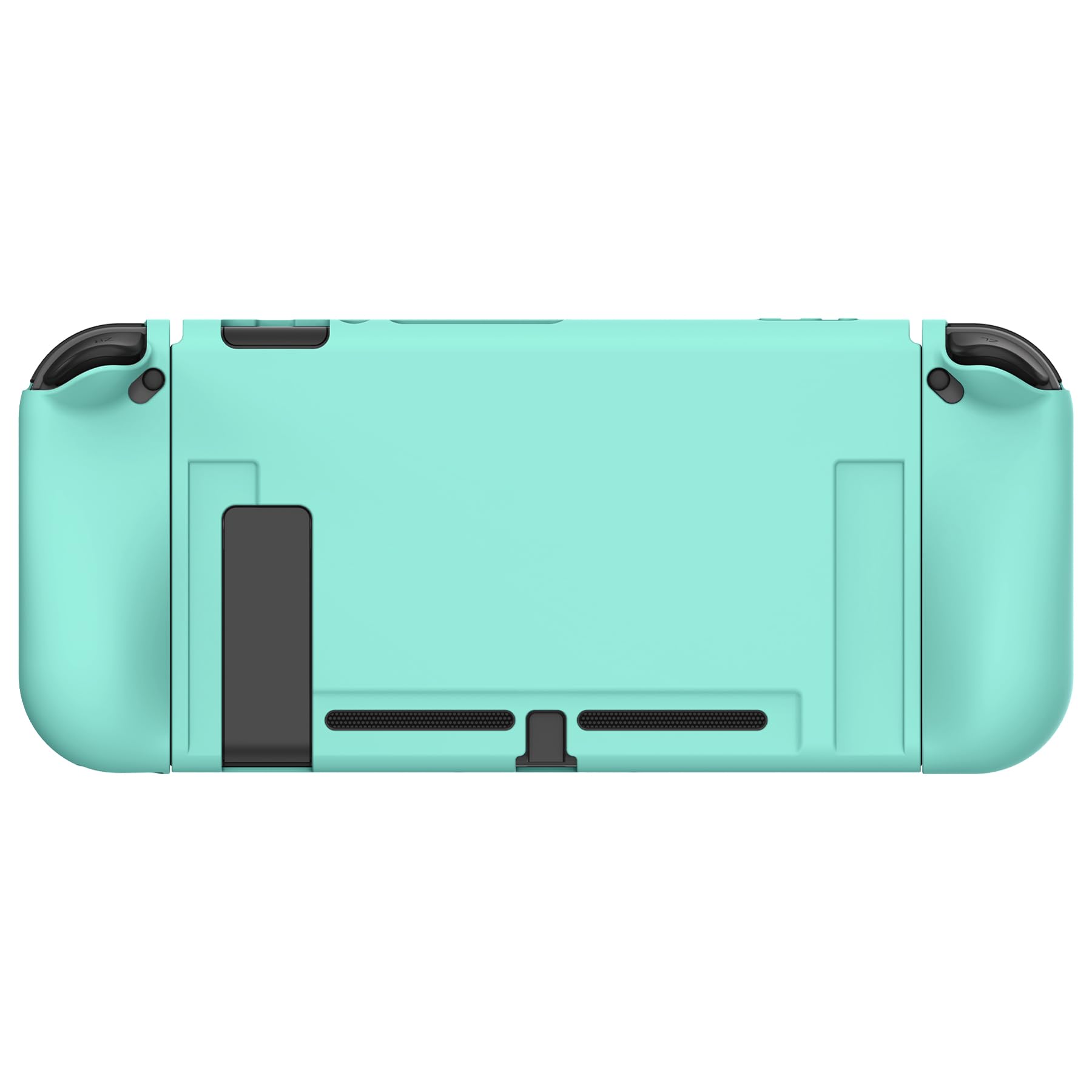 PlayVital Cover Protettiva Custodia per Nintendo Switch Copertura Morbida TPU Case per NS Switch Joycon Console con Copri Tasti ABXY Direzionali Colorati-Verde Nebbioso